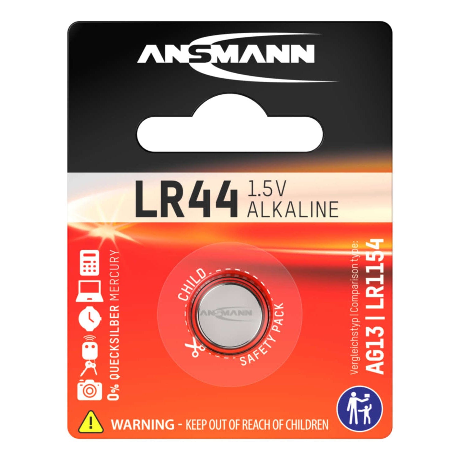 LR44 1.5V Alkaline Coin Cell Battery - The Pi Hut