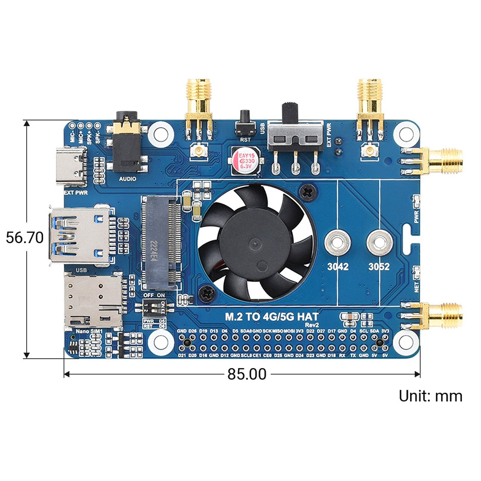 LTE Cat 6 Communication HAT for Raspberry Pi - The Pi Hut