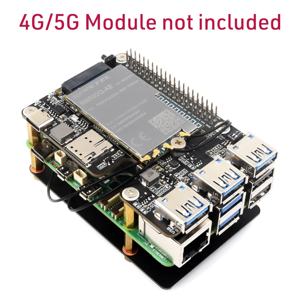 M.2 4G/5G USB 3.2 HAT for Raspberry Pi 5 by Waveshare - The Pi Hut