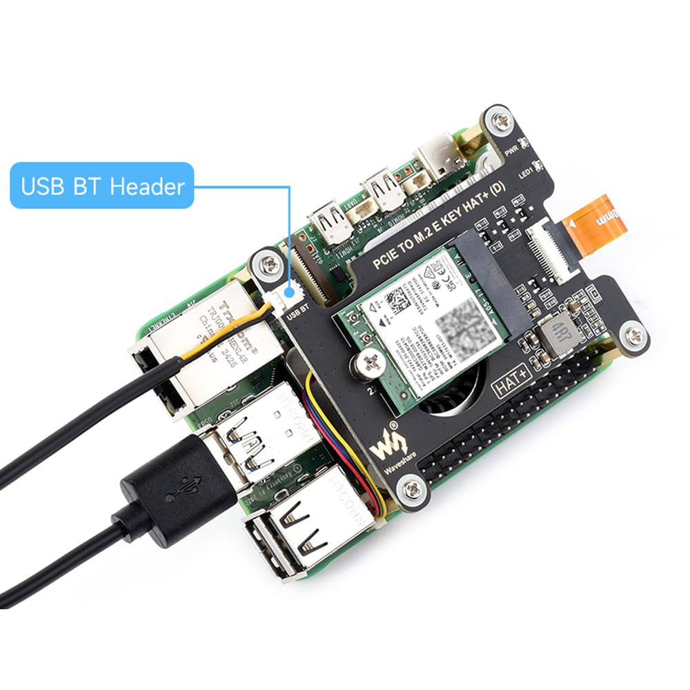 M.2 E-Key HAT (D) for Raspberry Pi 5 by Waveshare - The Pi Hut