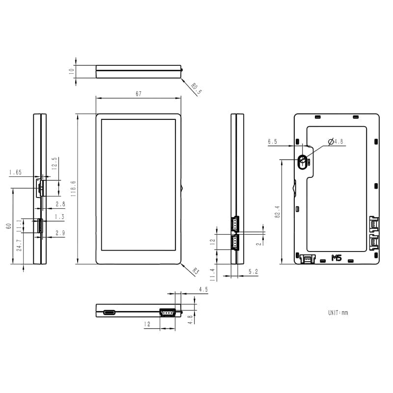 M5Paper ESP32 Development Kit V1.1 with 4.7" eInk Display (540x960) - The Pi Hut