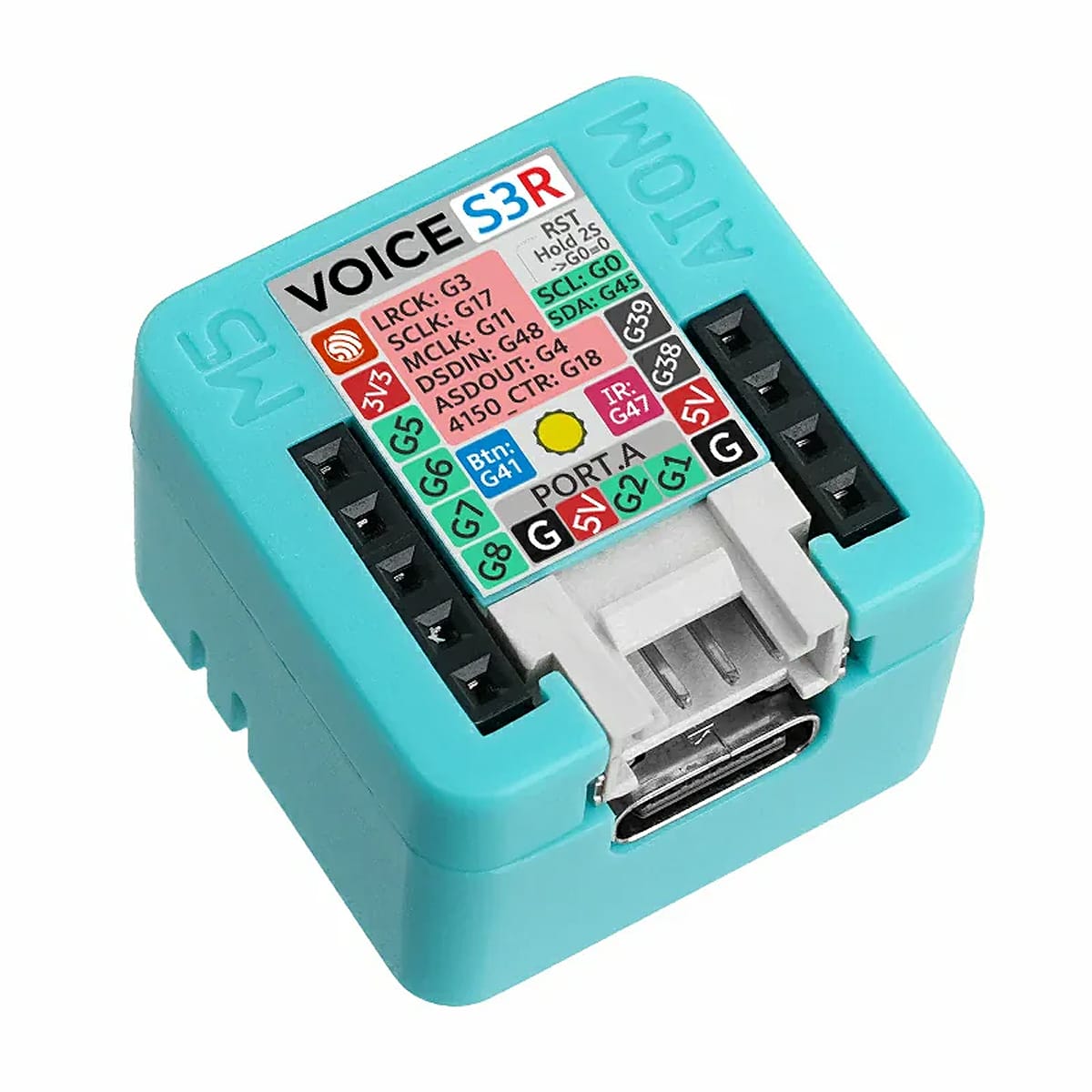 M5Stack ATOM VoiceS3R Smart Speaker Dev Kit by M5Stack - The Pi Hut