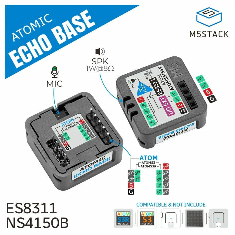 M5Stack Atomic Echo Base with Microphone and Speaker - The Pi Hut