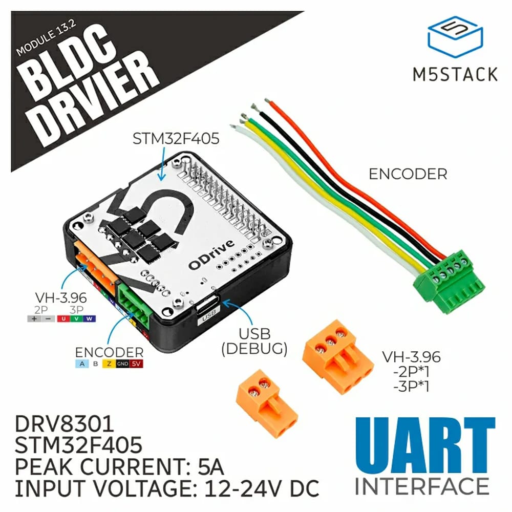 M5Stack BLDC Driver 13.2 Module (DRV8301DCA) by M5Stack - The Pi Hut