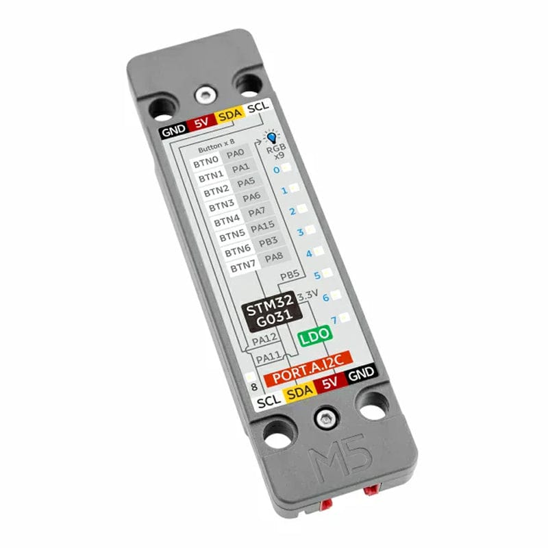 M5Stack Byte Button Unit with 8x Buttons (STM32G031)