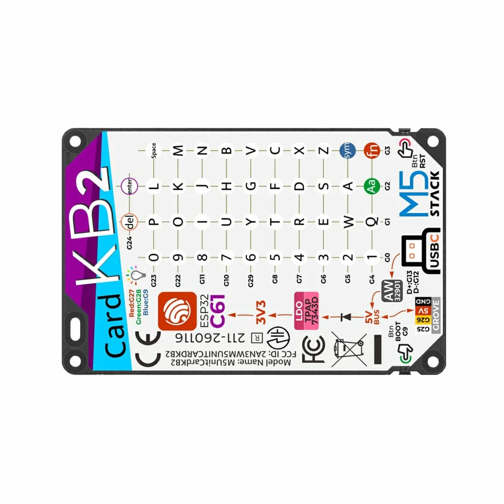 M5Stack CardKB2 Keyboard Unit by M5Stack - The Pi Hut
