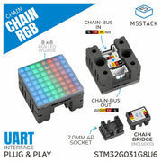 M5Stack Chain RGB Matrix with 8x8 LEDs by M5Stack - The Pi Hut