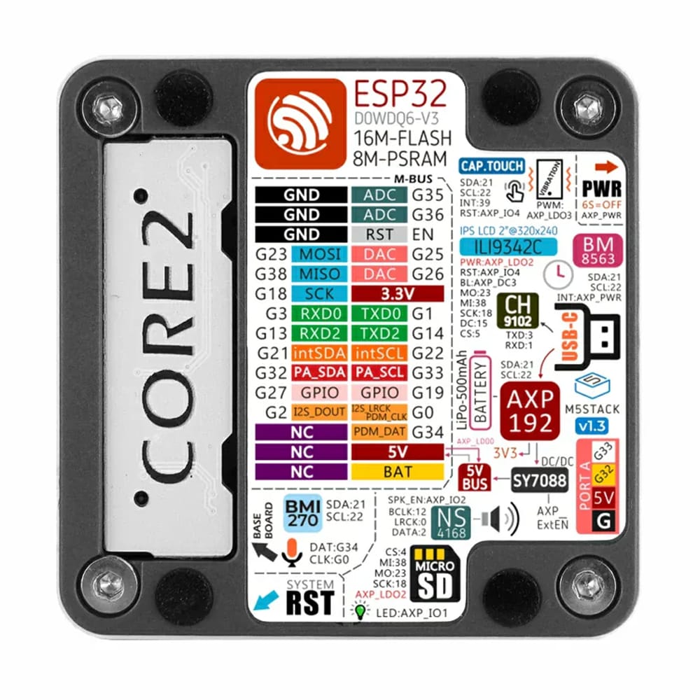 M5Stack Core2 V1.3 by M5Stack - The Pi Hut