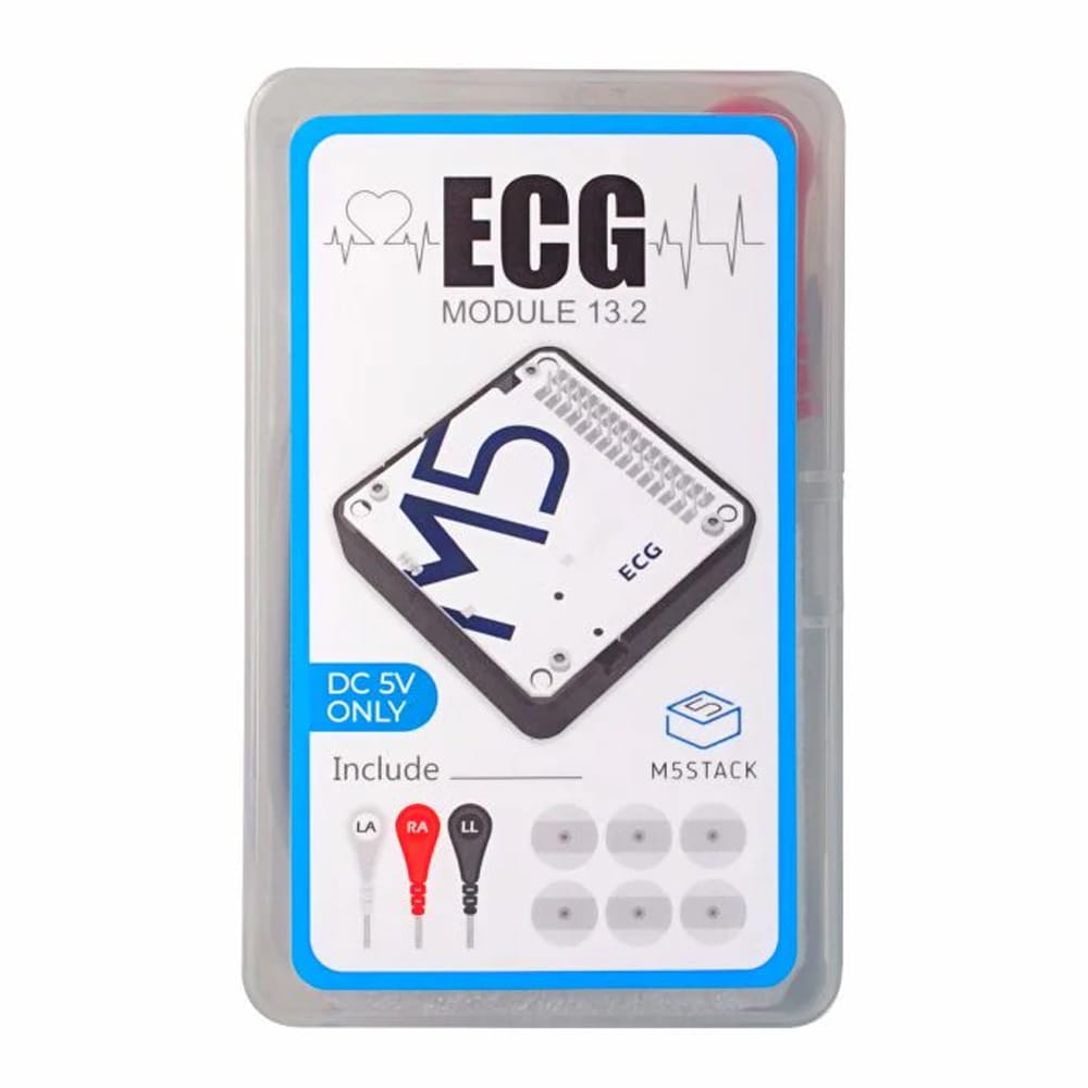 M5Stack ECG Module with cables and pads (AD8232) by M5Stack - The Pi Hut
