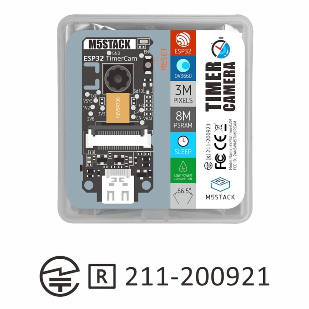 M5Stack ESP32 PSRAM Timer Camera (OV3660) by M5Stack - The Pi Hut