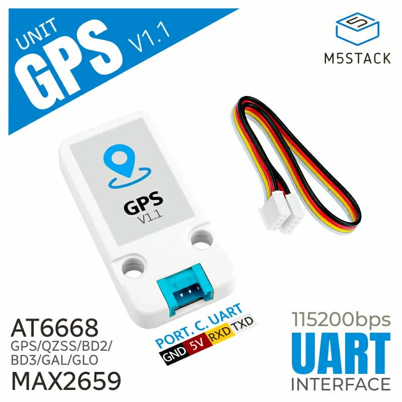 M5Stack GPS/BDS Unit v1.1 (AT6668) - The Pi Hut