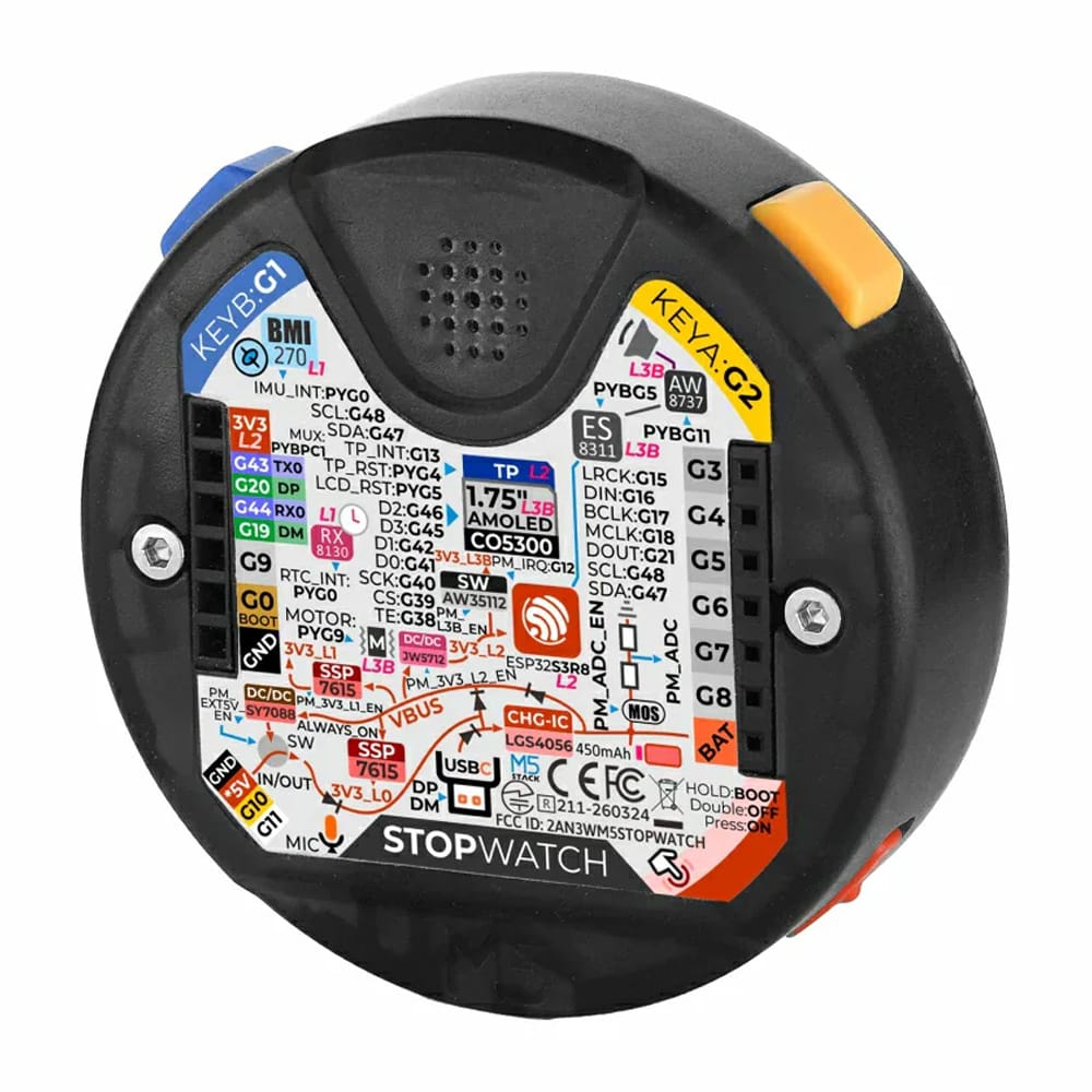 M5Stack Stopwatch Dev Kit (ESP32-S3) by M5Stack - The Pi Hut