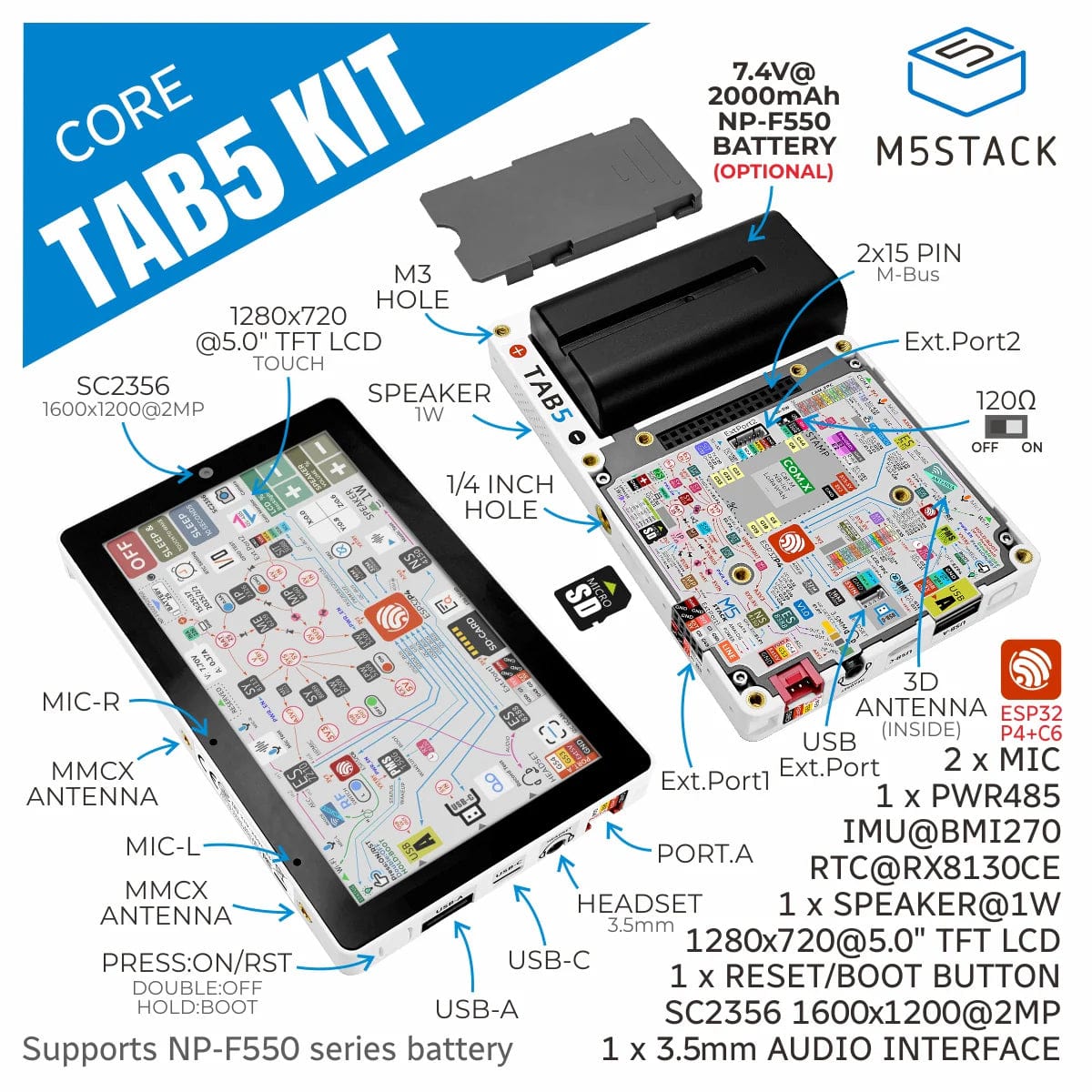 M5Stack Tab5 by M5Stack - The Pi Hut