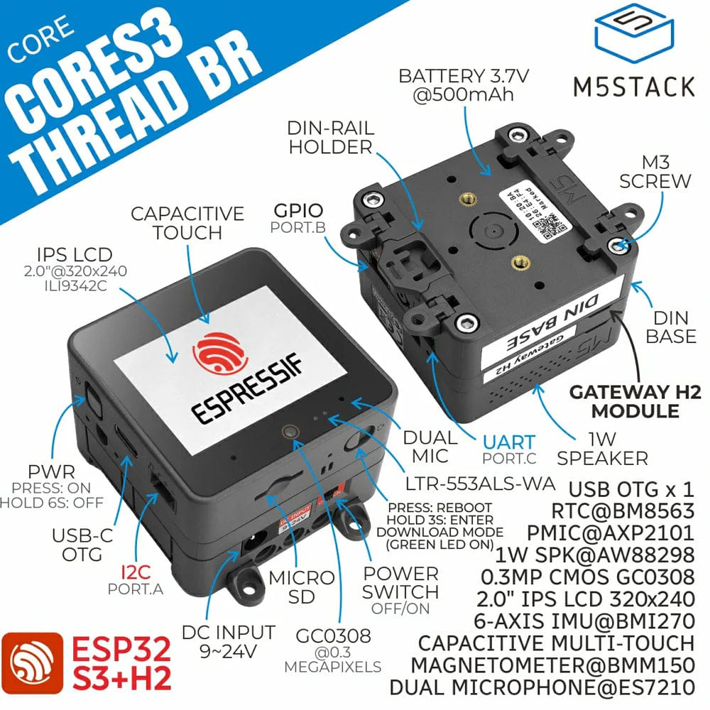 M5Stack Thread Border Router by M5Stack - The Pi Hut