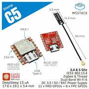 M5StampC5 Module (ESP32-C5) by M5Stack - The Pi Hut