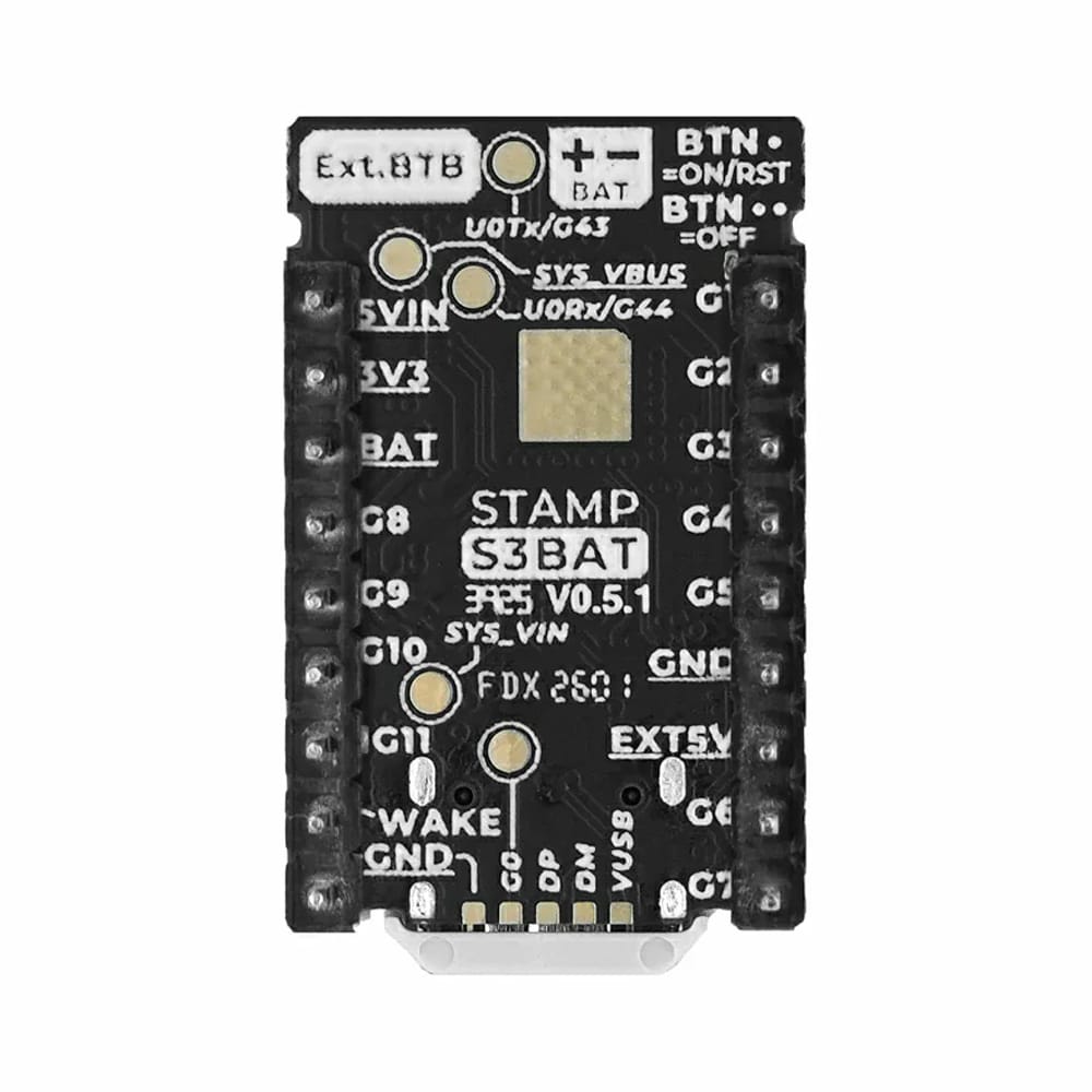 M5StampS3 BAT Module with 2.54 Header Pin by M5Stack - The Pi Hut