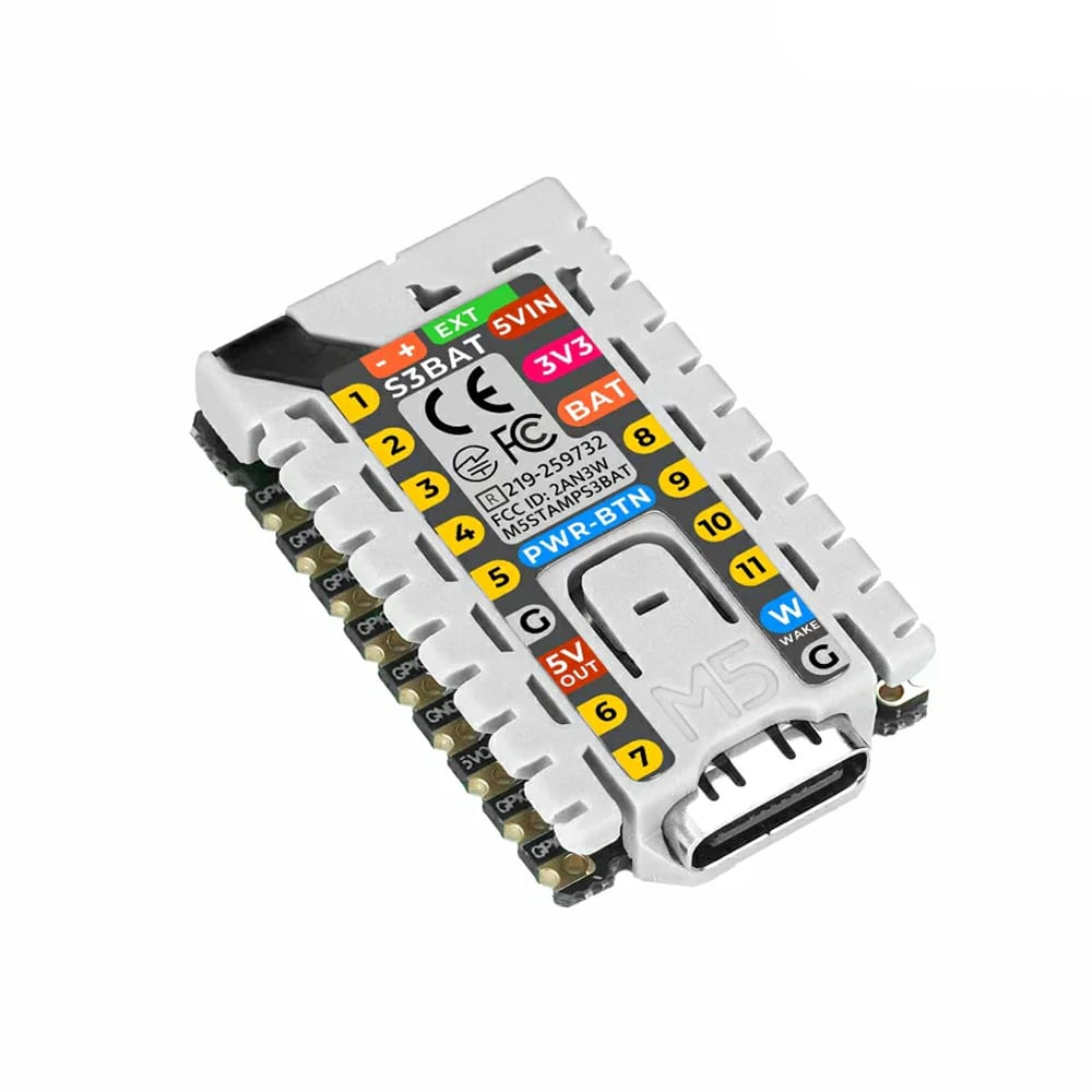 M5StampS3 BAT Module with Battery Connector by M5Stack - The Pi Hut