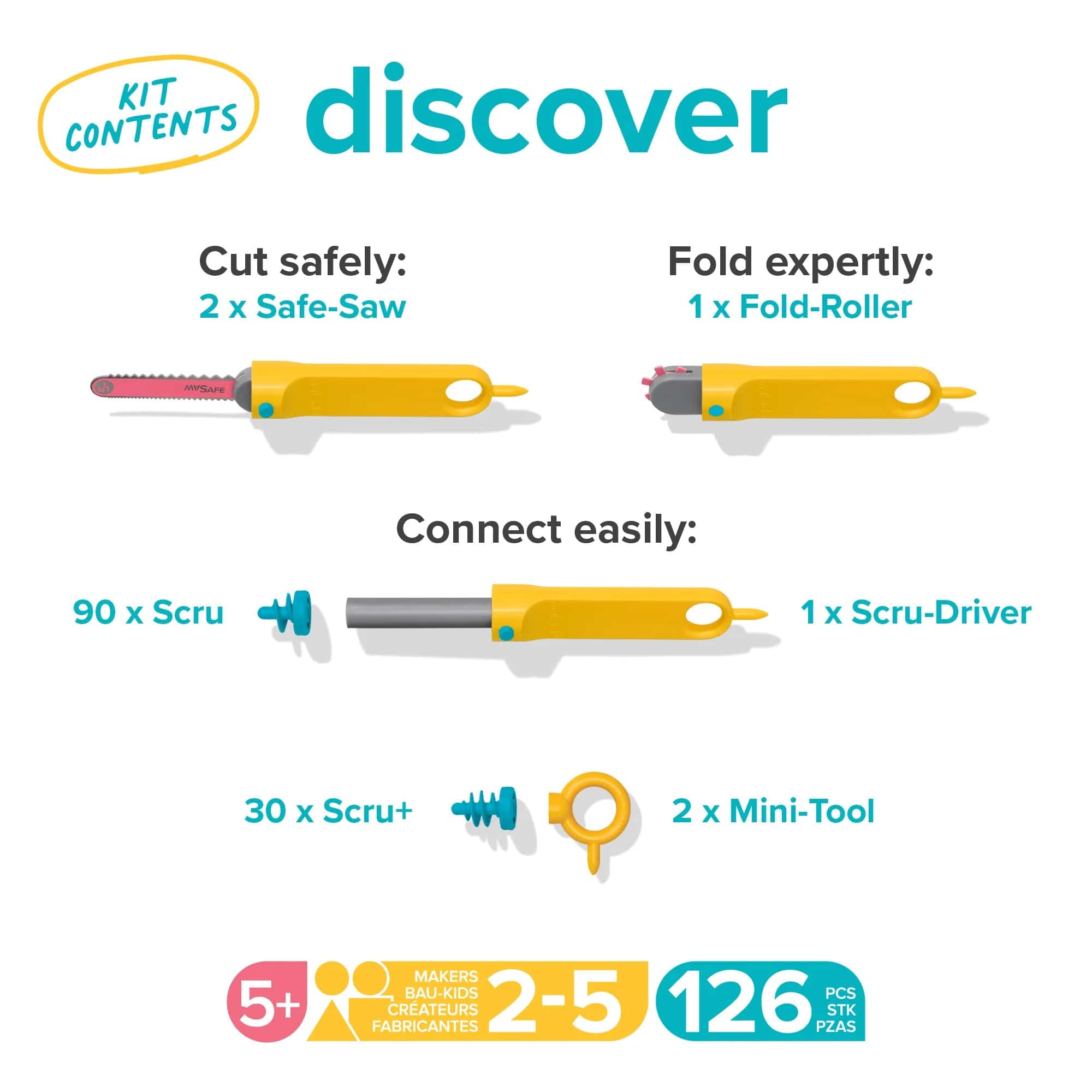 Makedo Discover Kit by Makedo - The Pi Hut