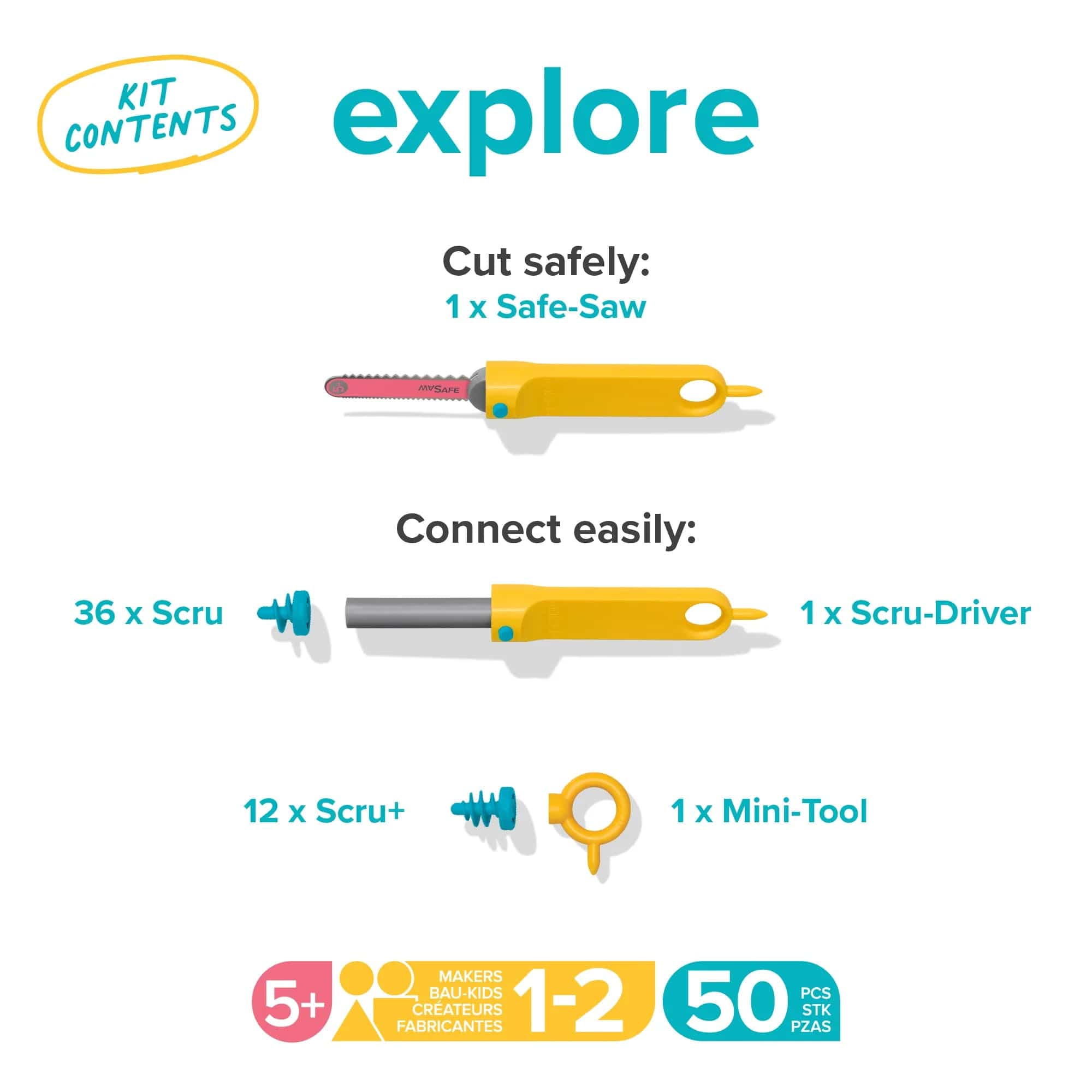 Makedo Explore Kit by Makedo - The Pi Hut