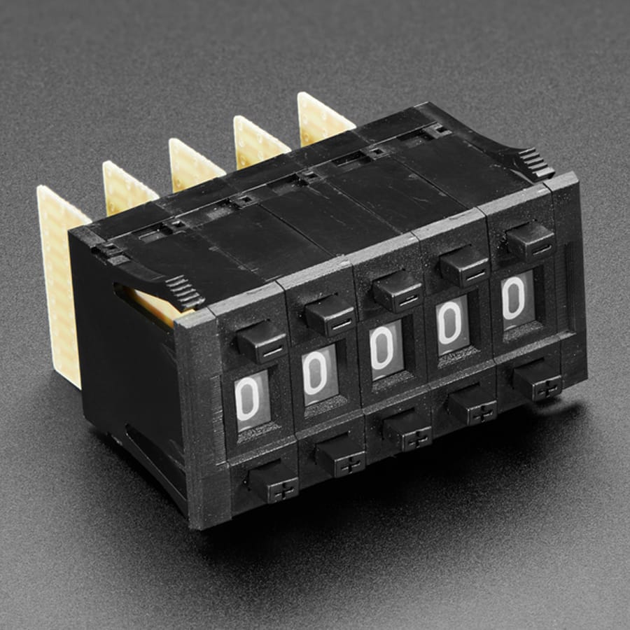Mechanical Decade Counters - Small Size - Pack of 5 by Adafruit - The Pi Hut