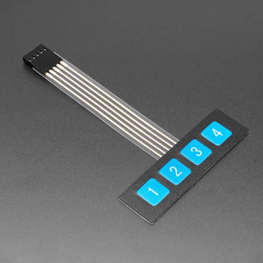 Membrane 1x4 Keypad by Adafruit - The Pi Hut