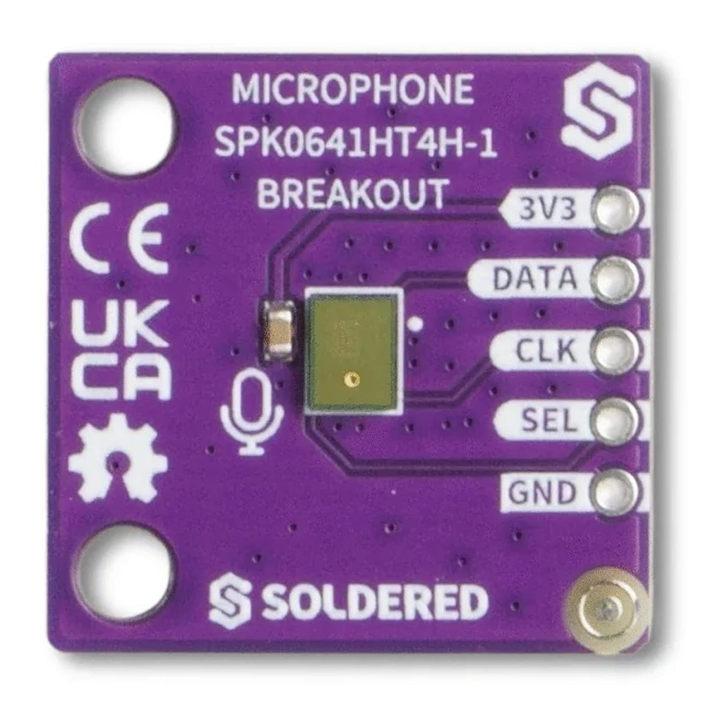 MEMS Microphone SPK0641HT4H Breakout by Soldered Electronics - The Pi Hut