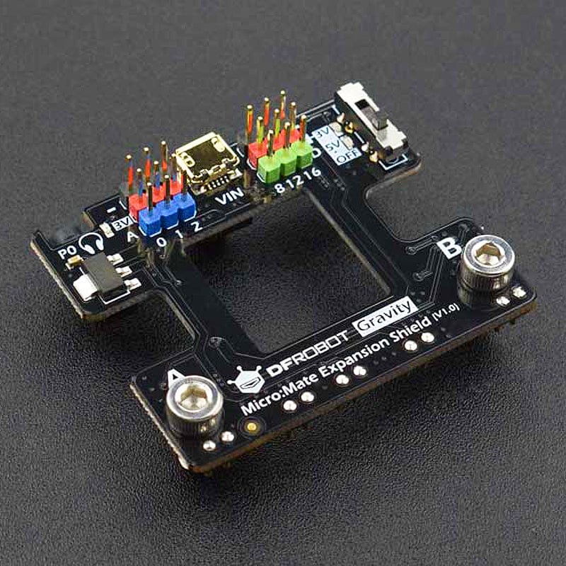 micro:Mate - Mini Expansion Board for micro:bit (Gravity Compatible) - The Pi Hut