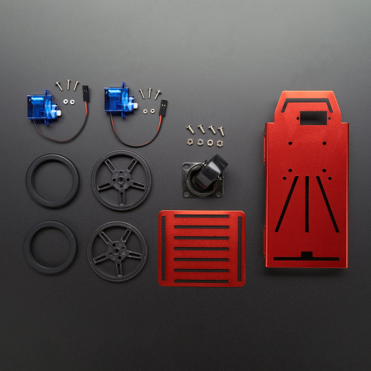 Mini Robot Rover Chassis Kit - 2WD with DC Motors by Adafruit - The Pi Hut