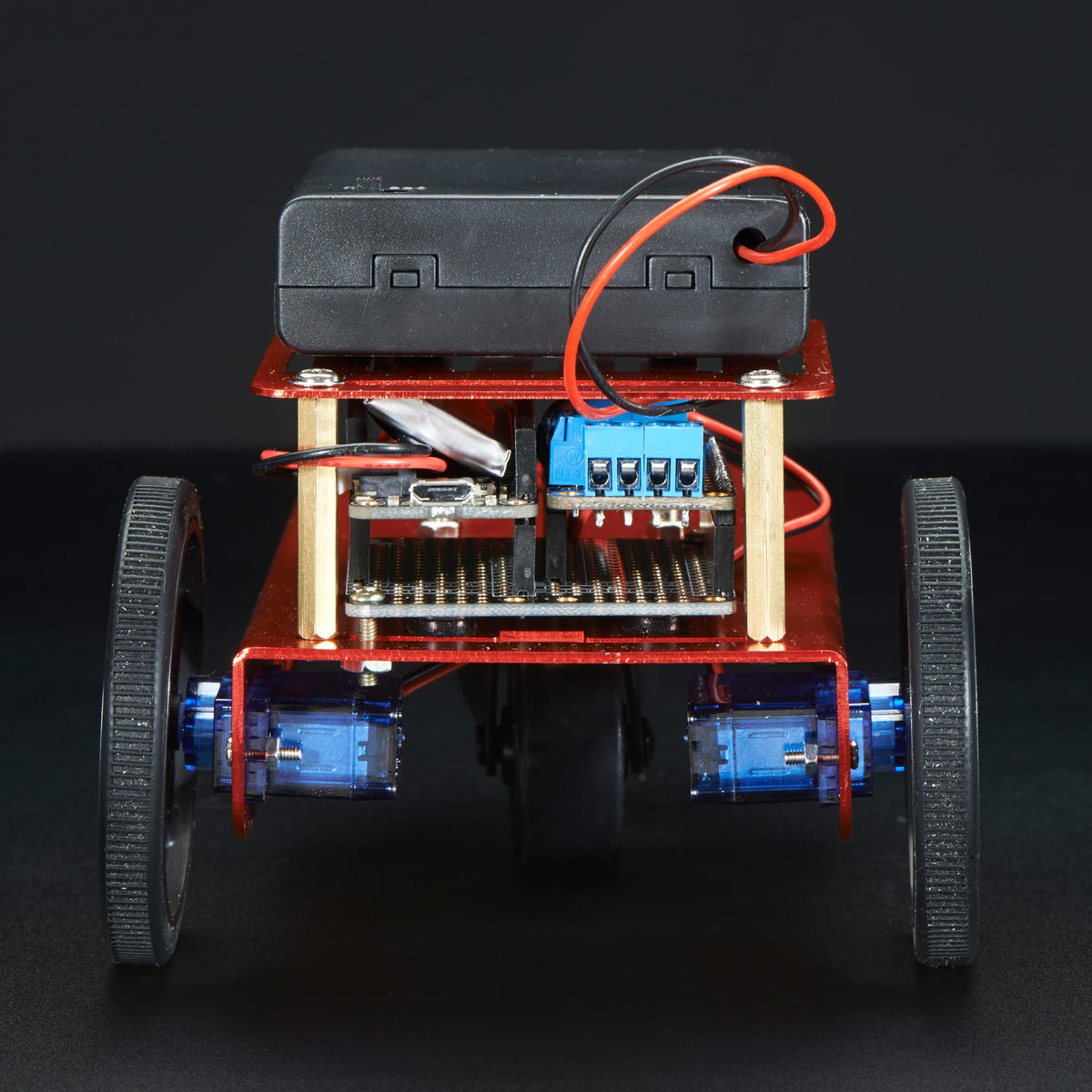 Mini Robot Rover Chassis Kit - 2WD with DC Motors by Adafruit - The Pi Hut