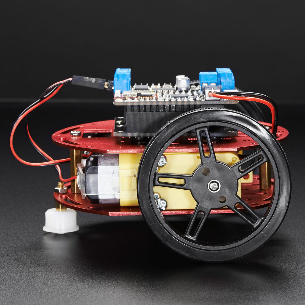 Mini Round Robot Chassis Kit - 2WD with DC Motors by Adafruit - The Pi Hut