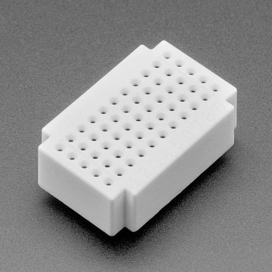 Mini Solderless Breadboard - White 11 Rows - 55 total points - ZY-55 by Adafruit - The Pi Hut