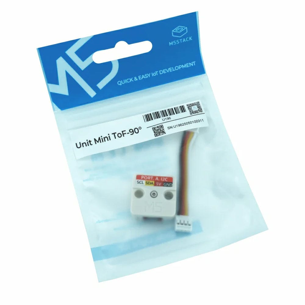 Mini ToF Unit in 90 Degree (VL53L0CXV0DH) by M5Stack - The Pi Hut