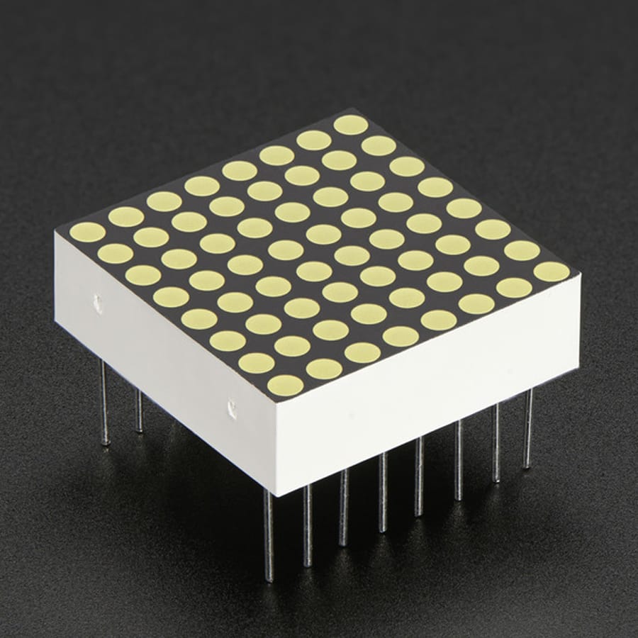 Miniature Ultra-Bright 8x8 White LED Matrix by Adafruit - The Pi Hut