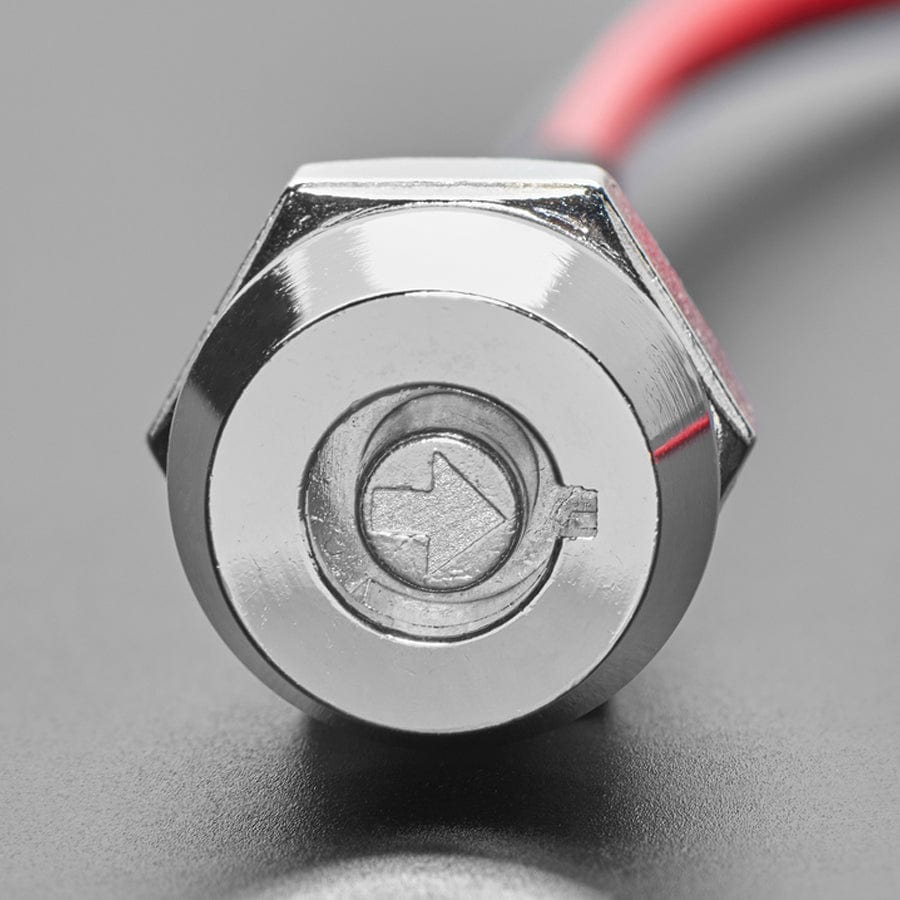 Momentary On/Off Round Key Lock Switch - 12mm Diameter - The Pi Hut