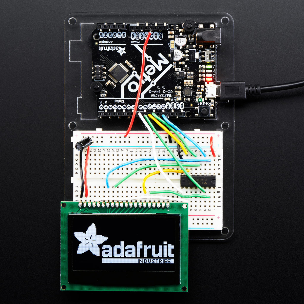 Monochrome 2.42" 128x64 OLED Graphic Display Module Kit by Adafruit - The Pi Hut