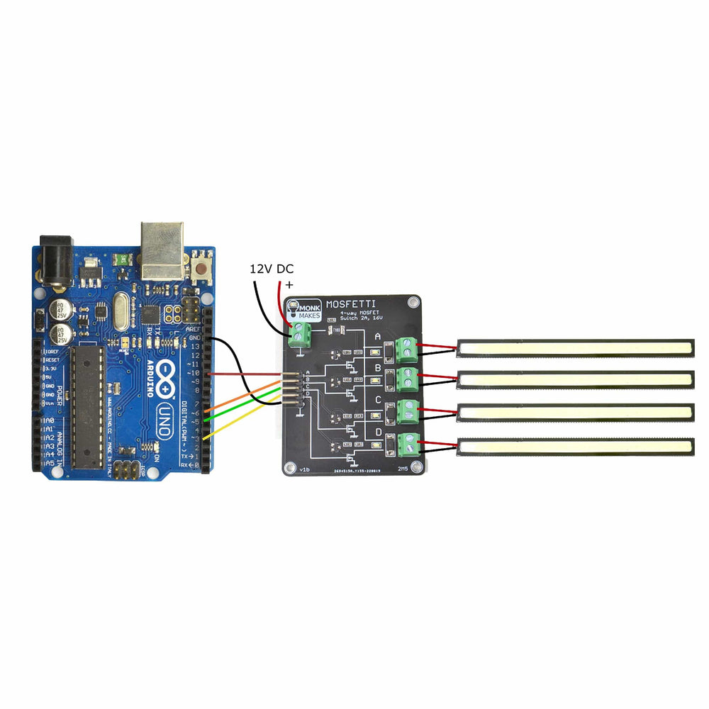 Mosfetti - 4-Channel MOSFET Driver - The Pi Hut