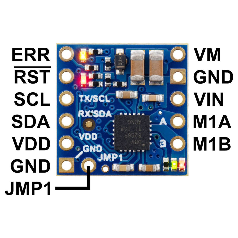 Motoron M1T256 Single I²C Motor Controller (Pins Pre-soldered) - The Pi Hut