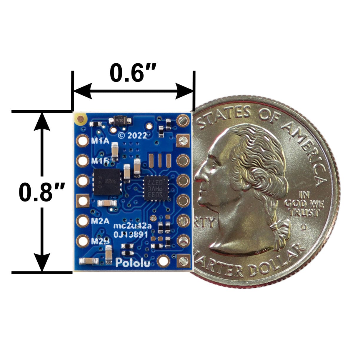 Motoron M2T256 Dual I²C Motor Controller (Pins Pre-soldered) - The Pi Hut