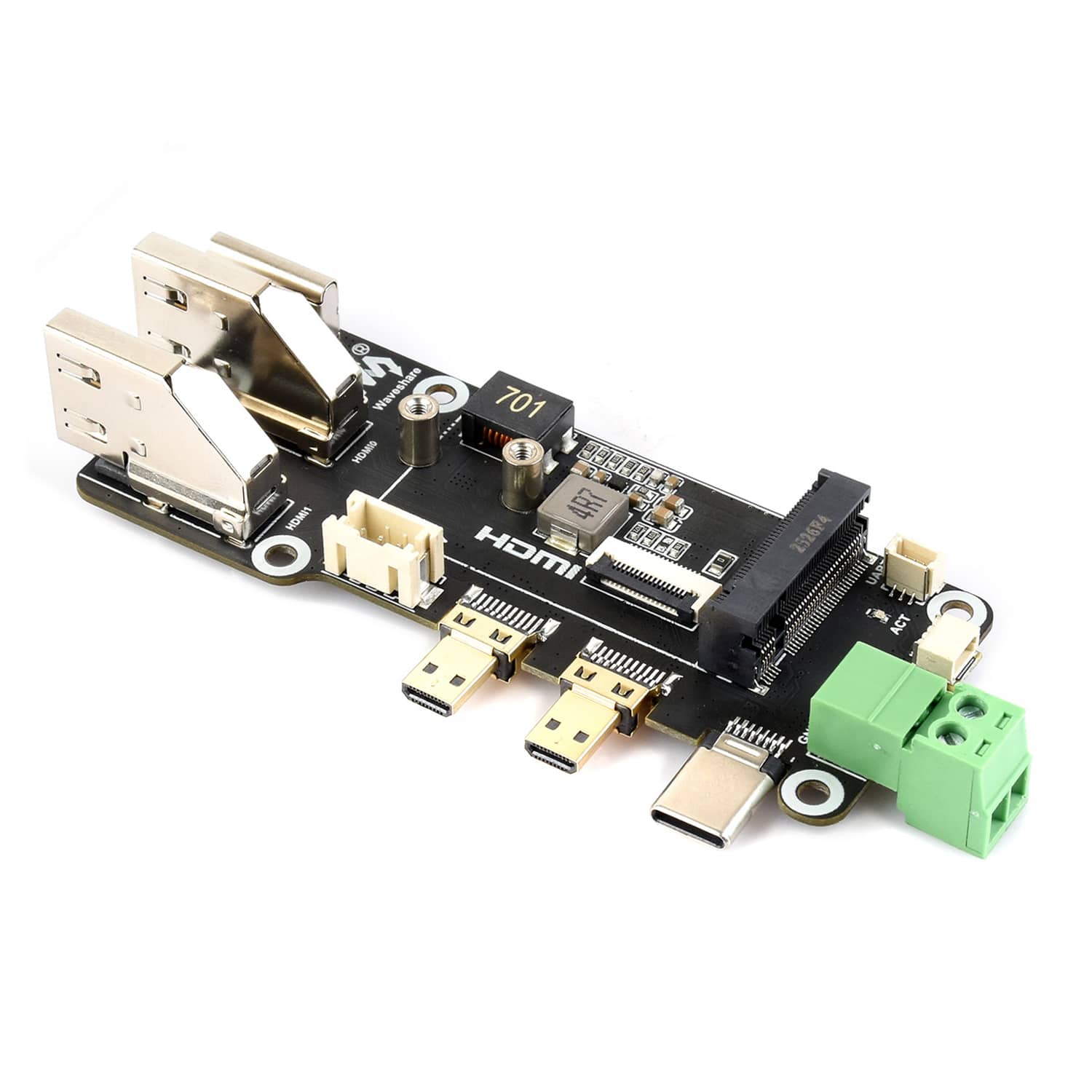 Multifunctional Adapter (C) with M.2 Socket for Raspberry Pi 5 by Waveshare - The Pi Hut