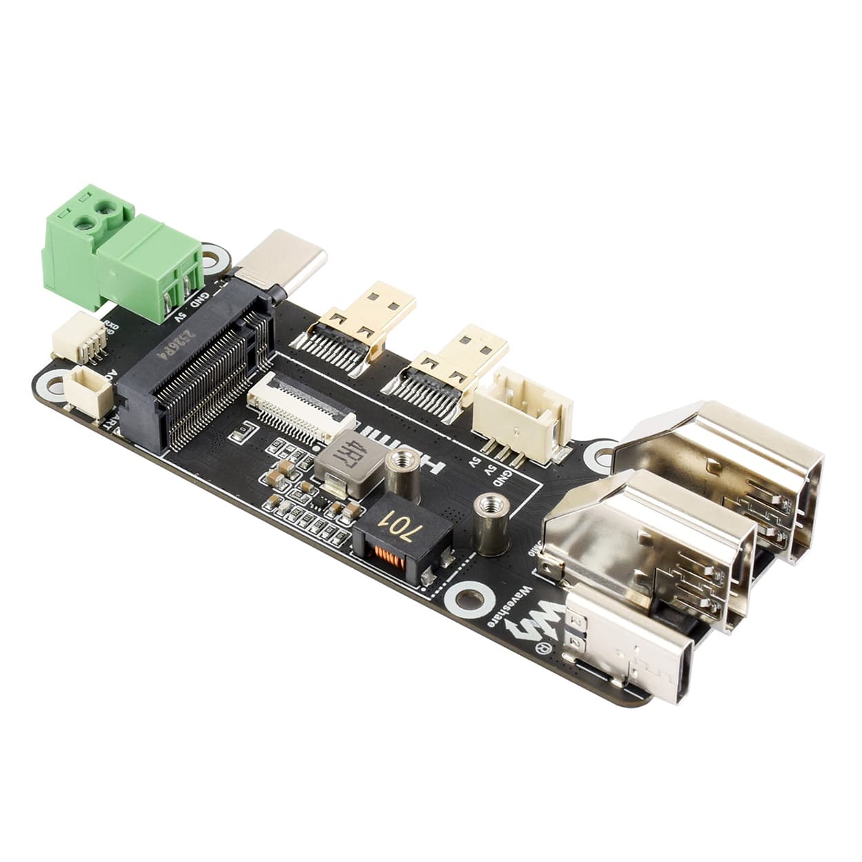 Multifunctional Adapter (C) with M.2 Socket for Raspberry Pi 5 by Waveshare - The Pi Hut