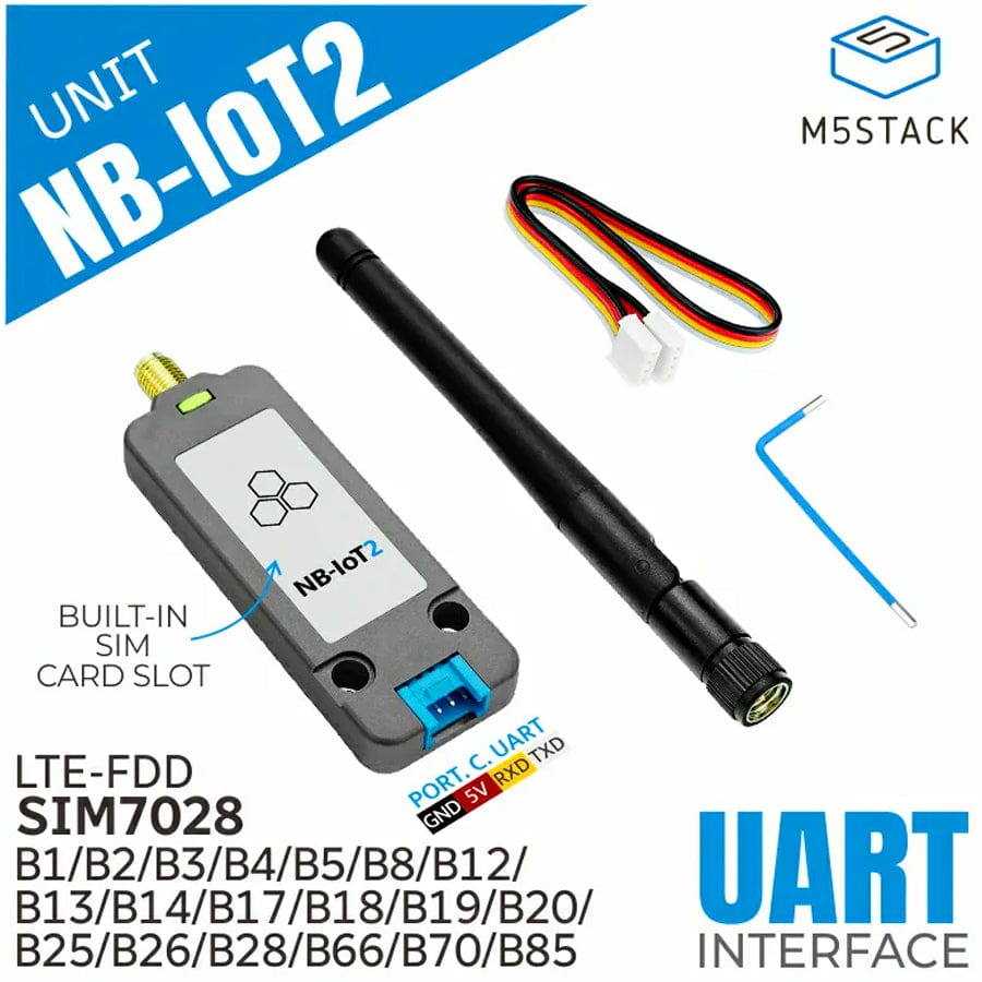 NB-IoT 2 Unit Global Version (SIM7028) with Antenna