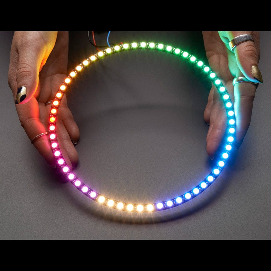 NeoPixel 1/4 60 Ring - 5050 RGBW LED w/ Integrated Drivers (Warm White - 3000K) by Adafruit - The Pi Hut