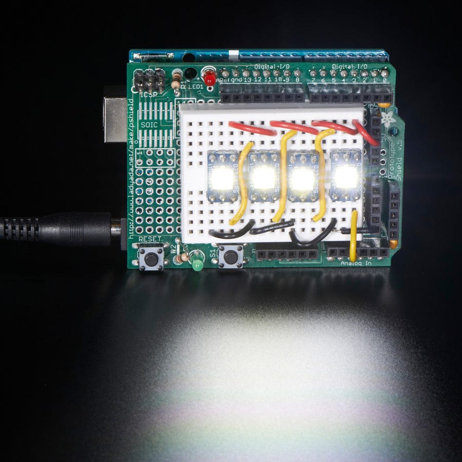 NeoPixel Cool White LED w/ Integrated Driver Chip - 10 Pack (~6000K) by Adafruit - The Pi Hut