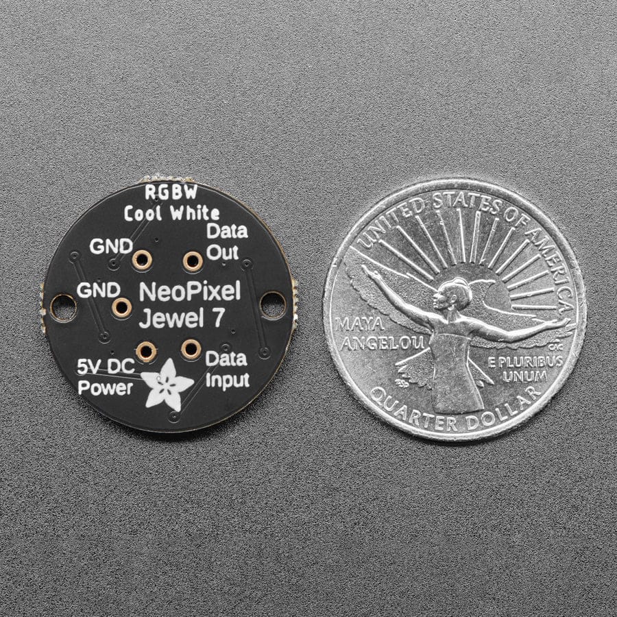 NeoPixel Jewel - 7 x 5050 RGBW LED w/ Integrated Drivers (Cool White - 6000K) by Adafruit - The Pi Hut