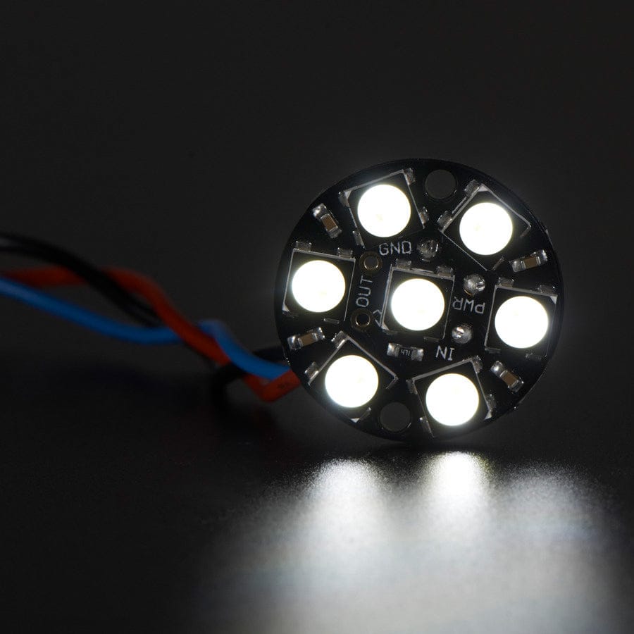 NeoPixel Jewel - 7 x 5050 RGBW LED w/ Integrated Drivers (Cool White - 6000K) by Adafruit - The Pi Hut