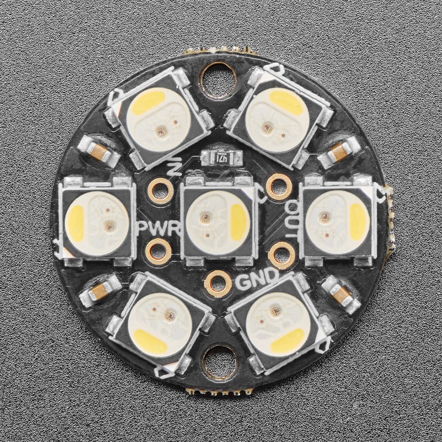 NeoPixel Jewel - 7 x 5050 RGBW LED w/ Integrated Drivers (Cool White - 6000K) by Adafruit - The Pi Hut