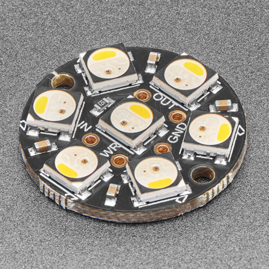 NeoPixel Jewel - 7 x 5050 RGBW LED w/ Integrated Drivers (Warm White - ~3000K) by Adafruit - The Pi Hut