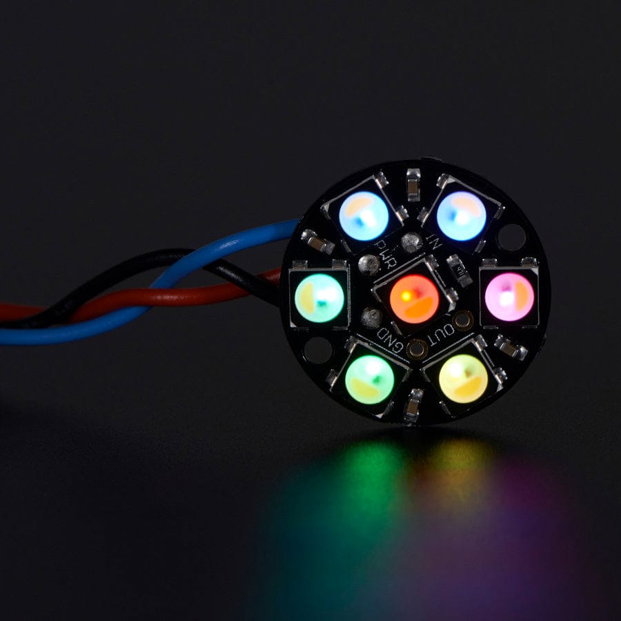 NeoPixel Jewel - 7 x 5050 RGBW LED w/ Integrated Drivers (Warm White - ~3000K) by Adafruit - The Pi Hut