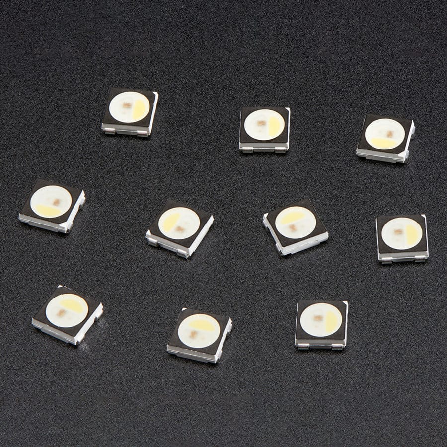 NeoPixel RGBW LEDs w/ Integrated Driver Chip - Cool White (~6000K - Black Casing - 10 Pack) by Adafruit - The Pi Hut