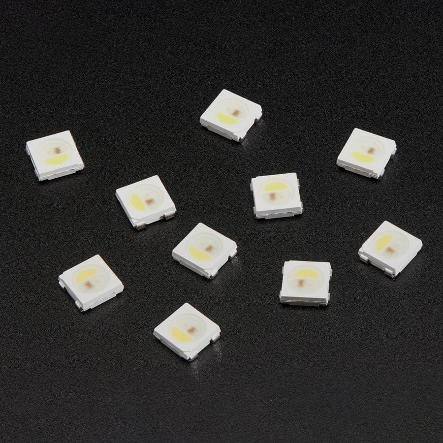 NeoPixel RGBW LEDs w/ Integrated Driver Chip - Cool White (~6000K - White Casing - 10 Pack) by Adafruit - The Pi Hut